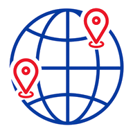 Global supplier network icon