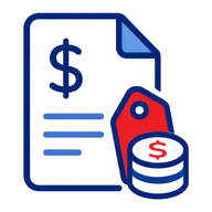 You receive options and pricing icon